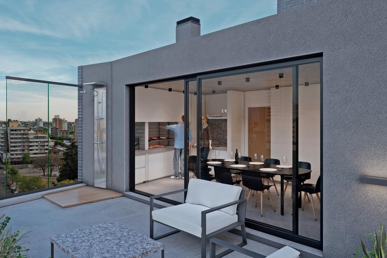 DEPARTAMENTO DE DOS DORMITORIOS VENTA TERRAZA EXCLUSIVA ABASTO ROSARIO