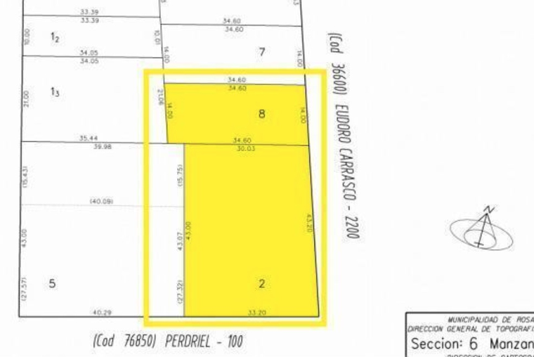 ATENCION. RETASADO.  1era línea de la costa. Carrasco esq Perdriel. Frente al Río. Terreno 1345 m2.