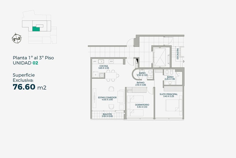 Nueva Oferta - Edificio d Eco Distrito Sustentable Departamento 2 Dormitorios Orientación sur