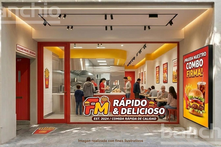 Córdoba 900. Local 80 m2. Más 70 m2 patio. Trifásica. 3 baños. Persiana eléctrica. Ubicación top.