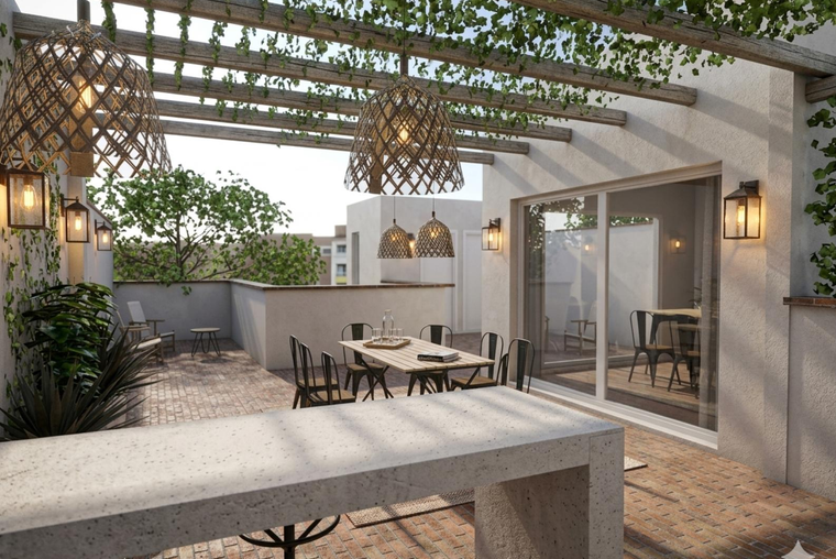DEPARTAMENTO DE PASILLO DE 2 DORMITORIOS VENTA TERRAZA EXCLUSIVA LOURDES ROSARIO