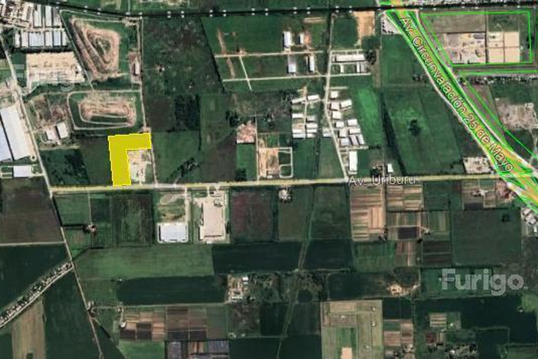 Sobre Avenida Uriburu: 44.845 metros cuadrados.