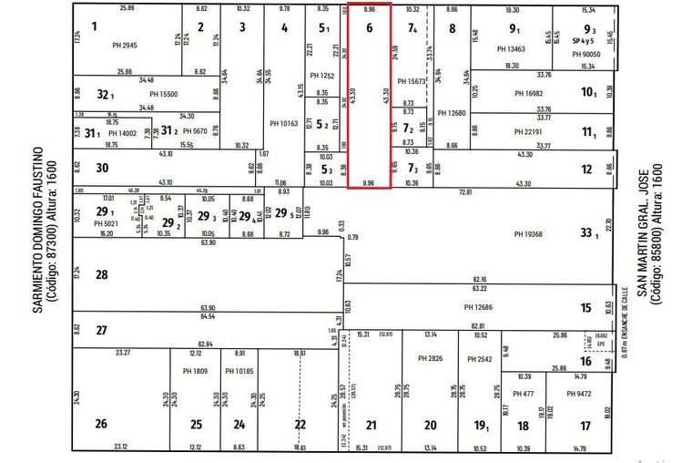 Terreno en venta para constructora Rosario - Montevideo y Sarmiento