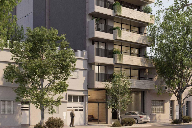 Departamento de 2 dormitorios con patio, losa radiante y amenities