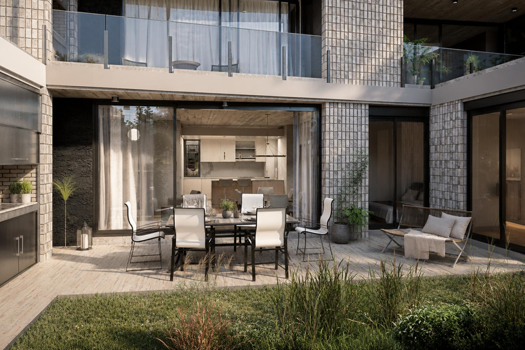 DEPARTAMENTO DE 2 DORMITORIOS VENTA PATIO EXCLUSIVO CON VISTA AL GOLF FISHERTON ROSARIO