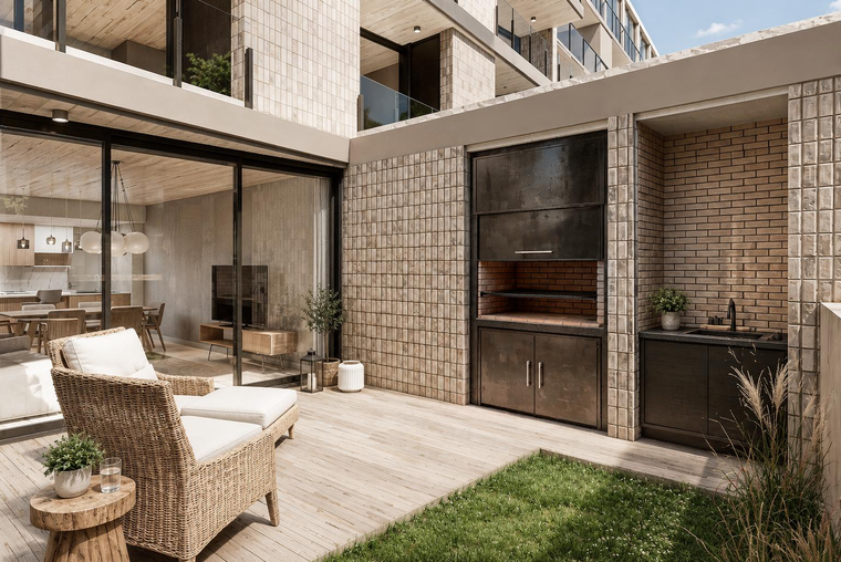DEPARTAMENTO DE 3 DORMITORIOS VENTA PATIO EXCLUSIVO CON VISTA AL GOLF FISHERTON ROSARIO